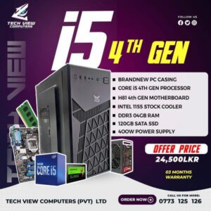 Intel Core i5 4th Gen PC Build 4GB 120GB SSD